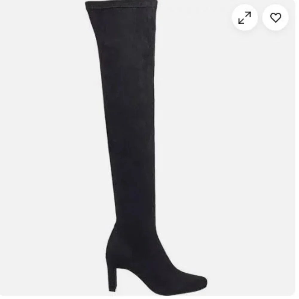 NWOB | French Connection | Charlie over the Knee Blk Suede | Sz 9